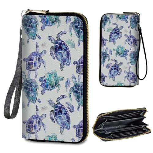 Image of Womens Wallet PU Leather Wristlet Wallets for Women, Large Capacity Lady Fashion Wallet Card Holder Zipper Wallet