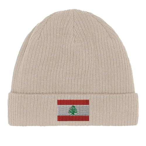 Bonnet en coton drapeau du Liban confortable et extensible
