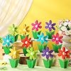 Soaoo 24 pcs summer flowers wood signs retro 3d flowers table decoration rustic farmhouse flower table centerpiece multicolor flowers floral block tabletop signs for tiered decorflower  urban country home decor