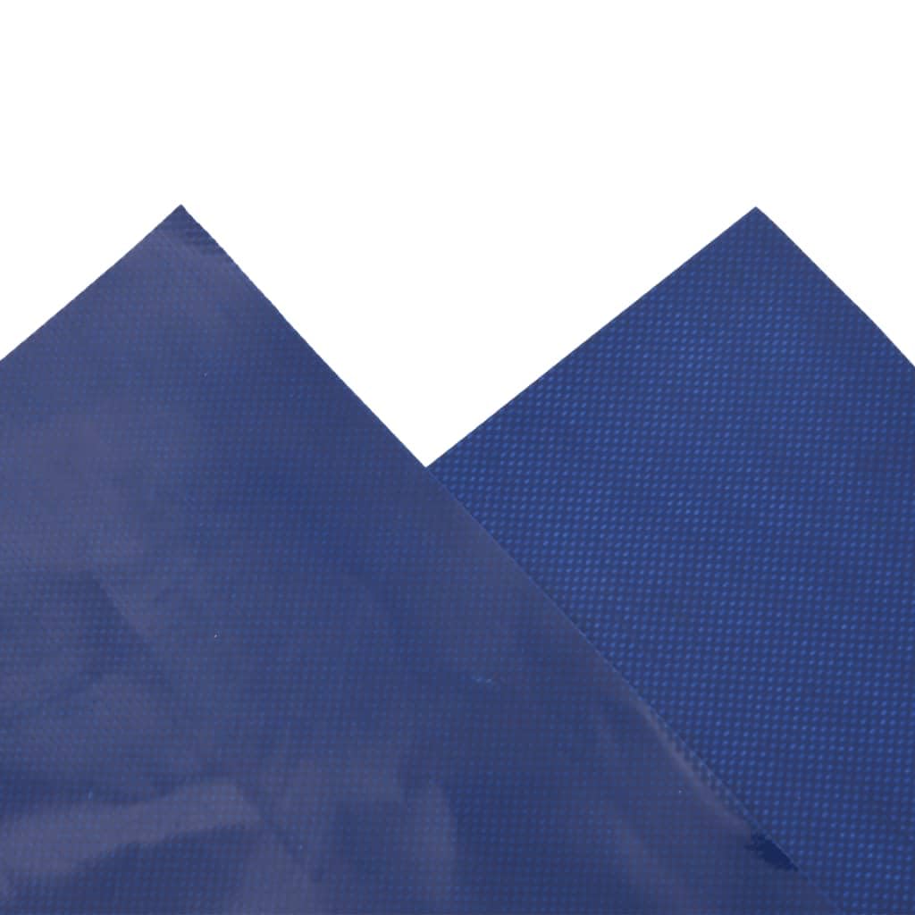 Abdeckplane Blau 1,5 x 10 m Canvas mit PVC Beschichtung 650 g m² wasserfest reißfest UV und schimmelbeständig für Garten Pool Auto Fahrrad Anhänger Boot Camping
