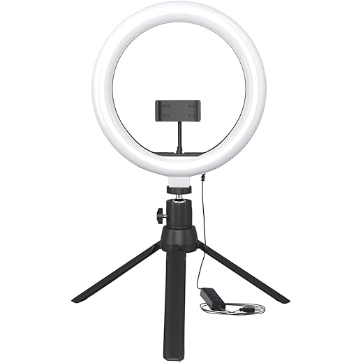 10-inch Ring Light with Tripod Stand