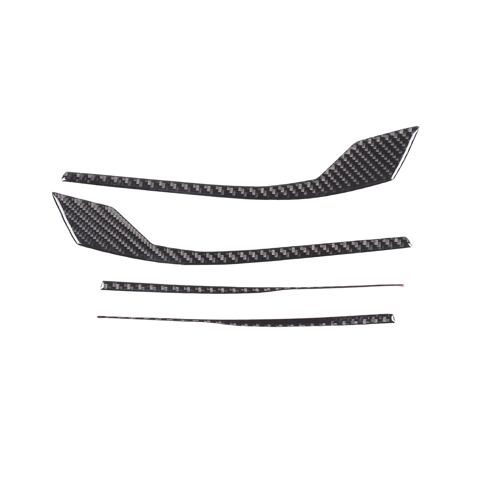 Exterior Door Rearview Mirror Edge Strip Protector Cover Trim Compatible with Tesla Model 3 Highlander 2023-2024, Rearview Mirror Trim Stickers, Anti-Collision Strip Anti-Rub Trim, Carbon Fiber1