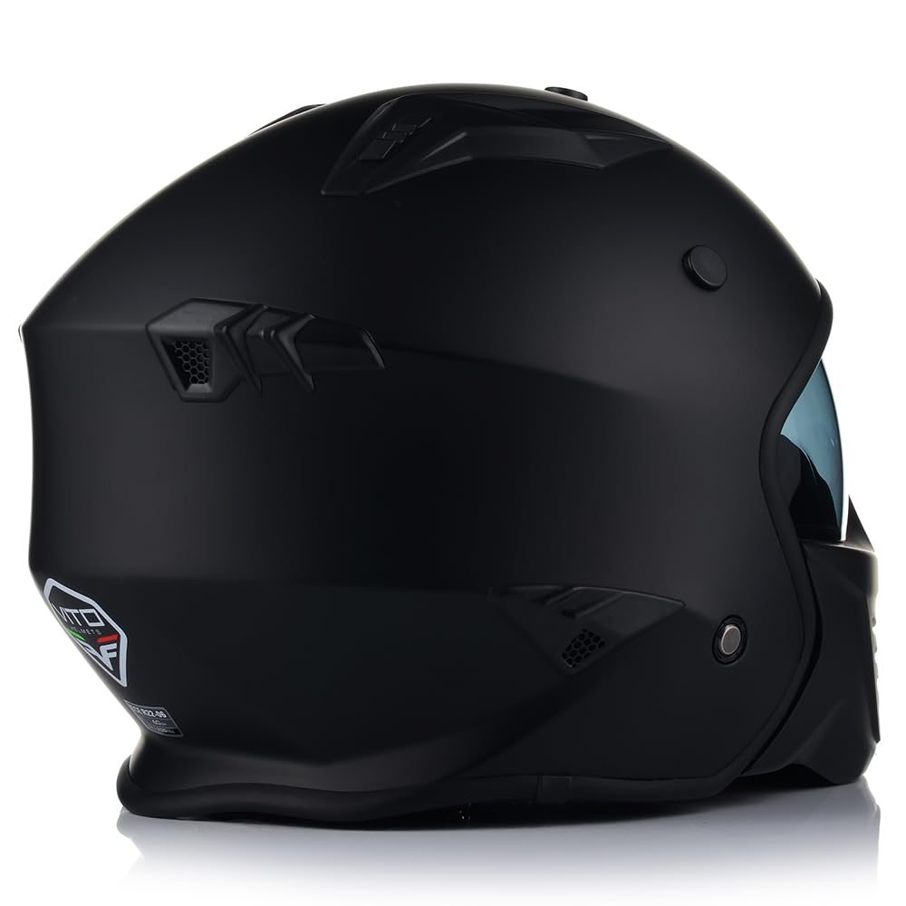 KASK MOTOCYKLOWY | VITO BRUZANO MAT | OTWARTY + ODPINANA SZCZĘKA + BLENDA 2XL (61cm)