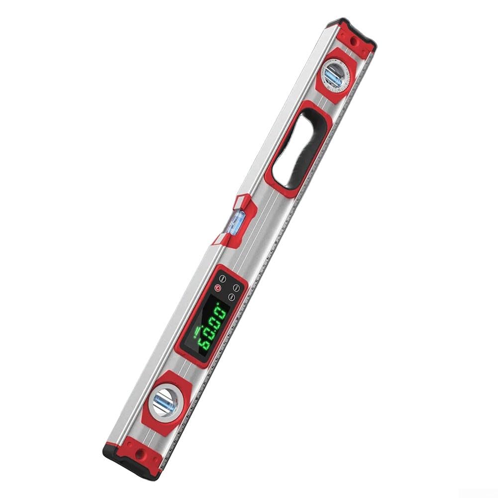 HpLive Digitale Wasserwaage aus Aluminiumlegierung mit Magnetfunktion - Elektronische Neigungsmesser mit LCD Display 200-600mm(600mm)