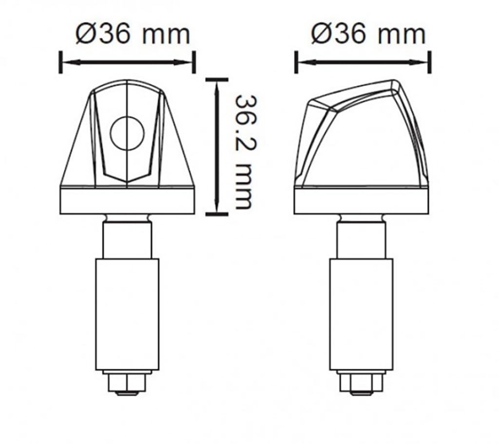 Lenkerenden - Hi-Power-LED Blinker Knight schwarz getönt E-geprüft Universal Motorrad Qaud Roller 1 Paar