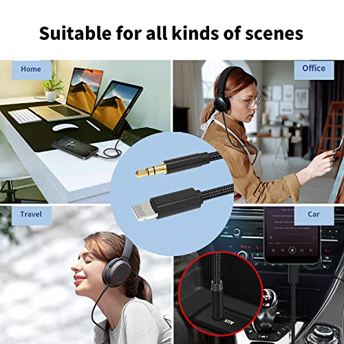 Image of Aux Cord for iPhone, [Apple Mfi Certified] iPhone Headphones Jack iPhone to car 3.5mm Stereo Cord, Lightning to aux Adapter Compatible with iPhone 14 /14Pro /13 /13 Pro /13 Pro Max /12