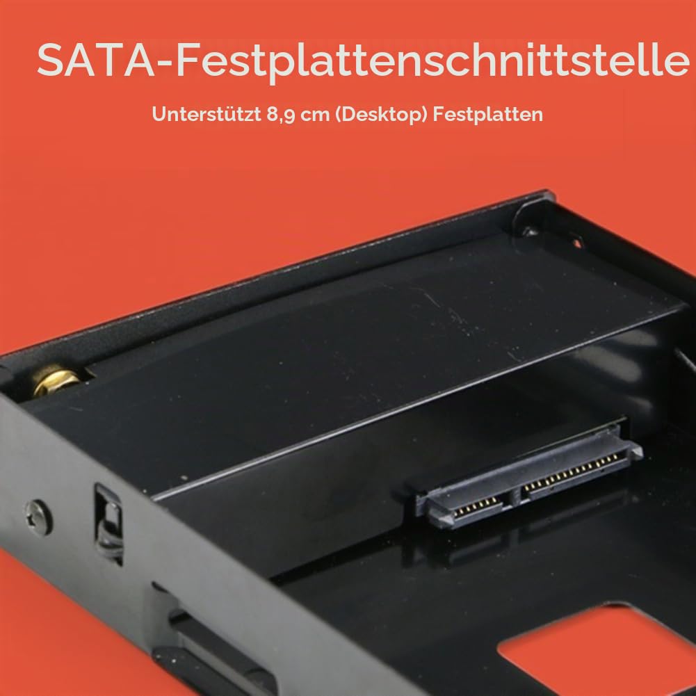 Tragbares 3,5-HDD-SSD-Gehäuse, Tragbarer USB3.0-Rj45-Ethernet-NAS-Netzwerk-Streaming-Server-Speicher für Gehäuse, EU-Stecker