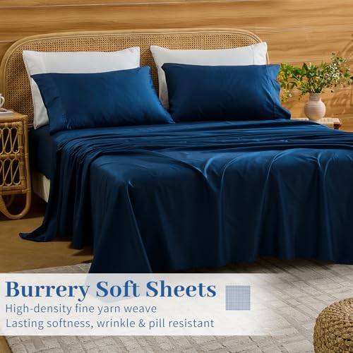 Image of Bedlifes 1000TC Egyptian Cotton Cal King Sheets, 4Pcs, 16 inch Deep Pocket