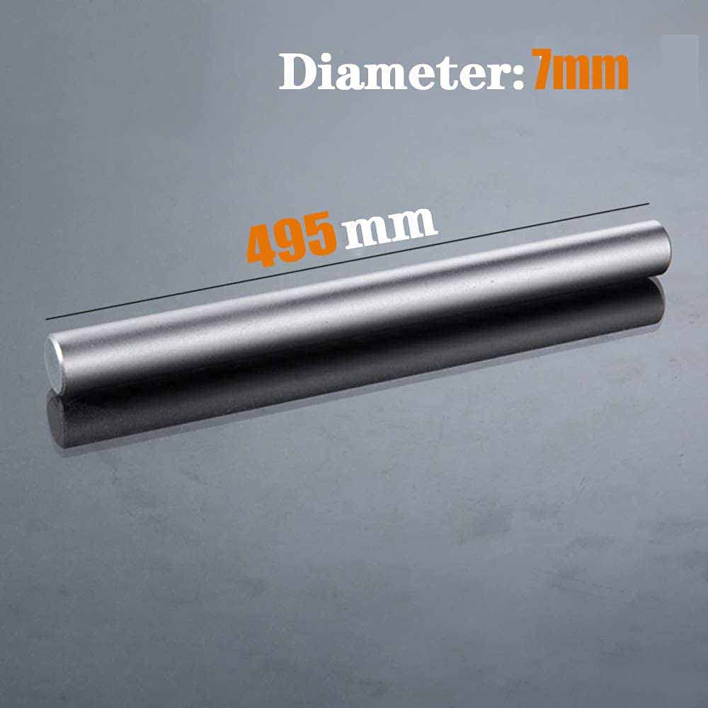 Pręty okrągłe aluminiowe Premium 6061 T6-5 szt., długość 495 mm, odporne na erozję i spawalne, do projektów DIY(Diameter 7mm)