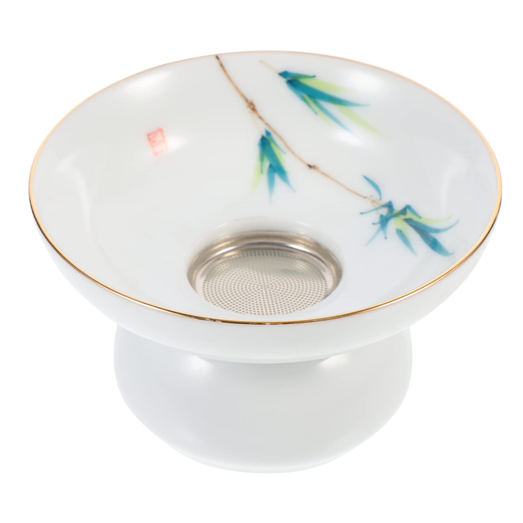 Ciieeo Tea Strainer Loose Leaf Infuser Tea Ball Infuser Loose Tea Leaf Filter Loose Tea Steeper Teapot Filter Purple Outfits Tea Filter with Stand Child Stainless Steel Ceramics