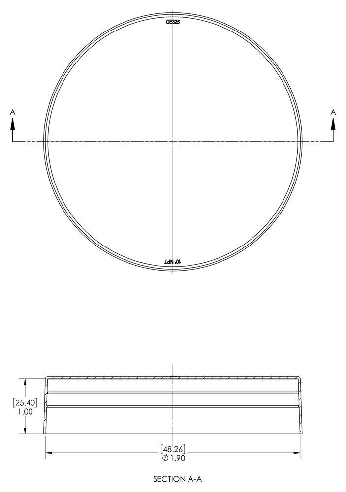 Caplugs CE-315 CE Series – Plastic Cap for Threaded Pipe Ends, 40 Pack, Black LD-PE, Pipe Thread Size NPT 1-1/2