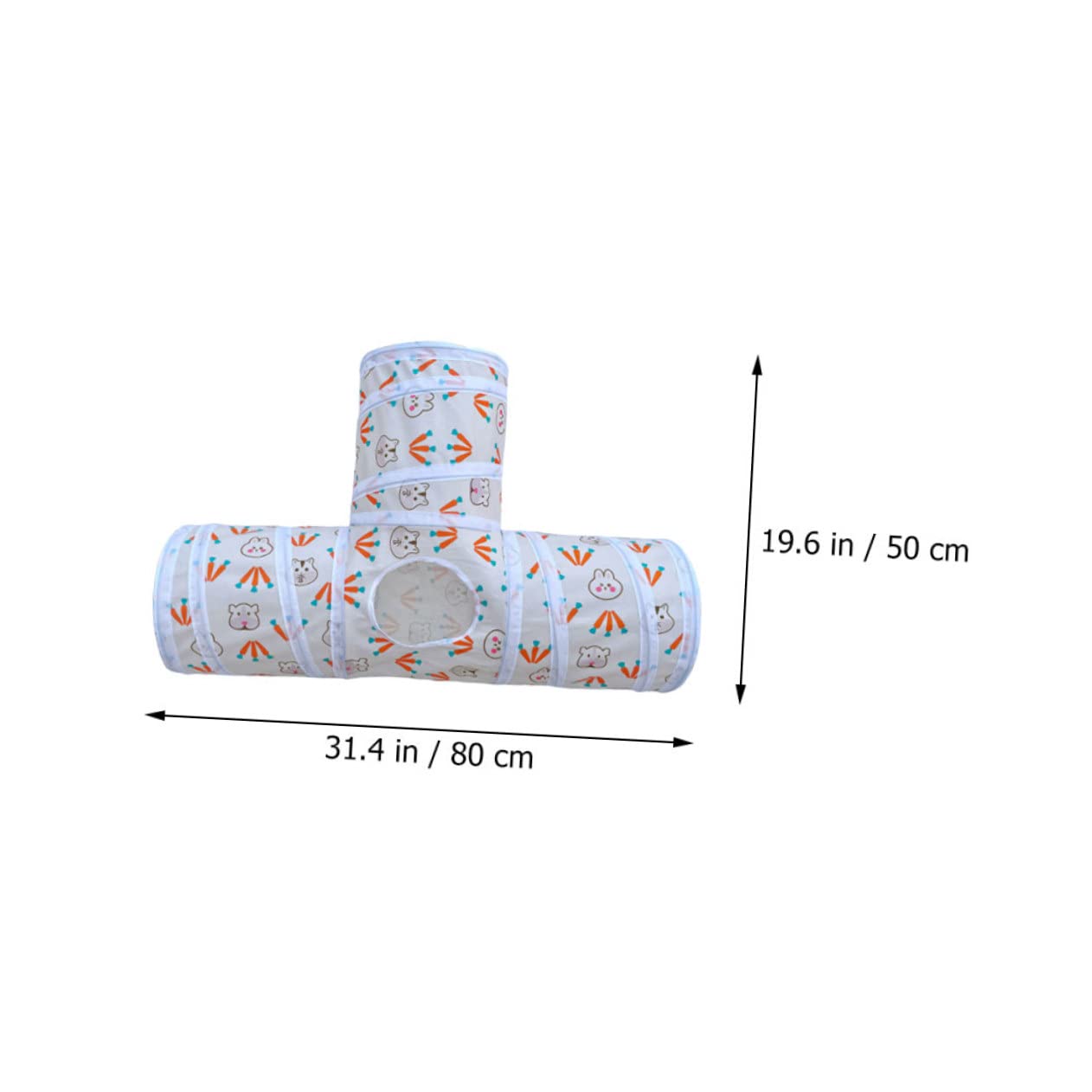Katzentunnel mit Faltbarem Design Interaktiver Tunnel für Kätzchen Verstecken und Chew Ball für Indoor Nutzung