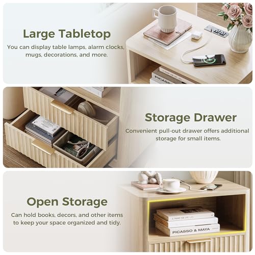 IRONCK-Fluted-Night-Stand-Set-of-2-Modern-Nightstand-with-Charging-Station-Drawers-and-Open-Shelves-Bedside-Table-Wood-Side-Table-Set-for-Bedroom