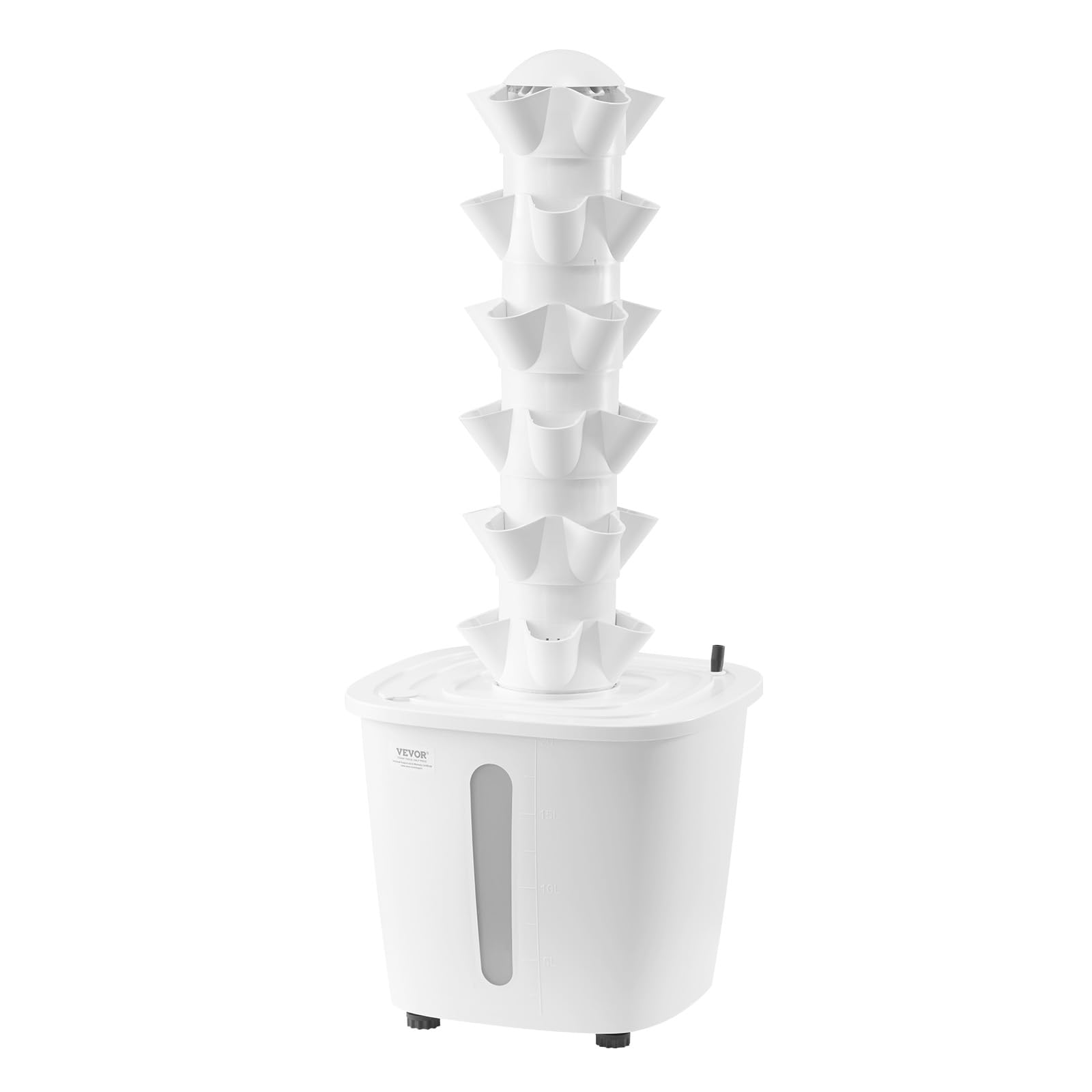 VEVOR Système de Culture Hydroponique, 30 Fentes de Plantation, Tour Hydroponique 6 Niveaux, avec Pompe à Eau et Minuterie, Kit Germination de Plantes Circulation d'eau pour Herbes, Fruits, Légumes