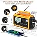Eoxsmile NOAA Emergency Weather Radio - 5000mAh Solar/Hand Crank/Battery AM/FM/SW with USB Charger, LED Flashlight & SOS Alert, Clock, Portable Survival Radio for Power Outage, Hurricanes, Camping