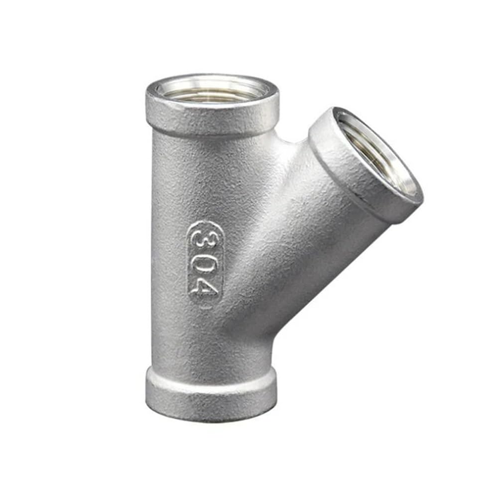 Conectores de rosca hembra BSP, SS304 igual tipo Y de 45 grados, 1/4 pulgadas - 2 pulgadas DN8 - DN50, conexión de acero inoxidable duradera
