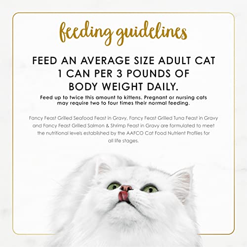 Purina Fancy Feast Grilled Seafood Wet Cat Food, 3 oz Cans, 30-Pack - image 6
