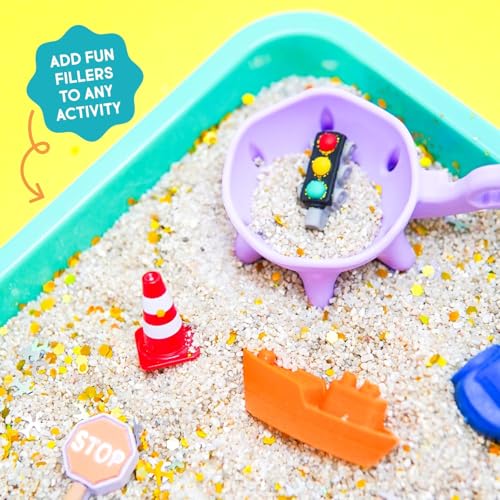 Image of Glo Pals Fun Fillers Sensory Play Accessories Pack, Themed Accessories for Sensory Bins (Explore + Learn)