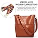BOSTANTEN Women's Leather Designer Handbags Tote Purses Shoulder Bucket Bags Brown