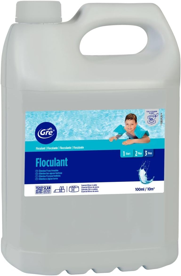 Gre Floculante 5 L líquido clarificador agua transparente piscinas