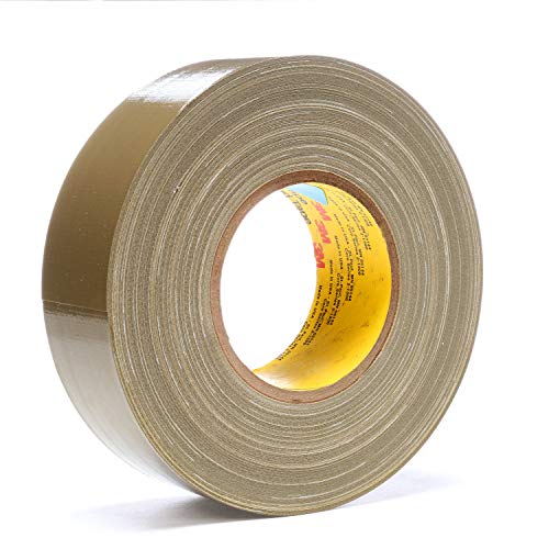 Image of Scotch Polyethylene Coated Cloth Tape 390, Olive, 48 mm x 54.8 m, 11.7 mil, 24 per case