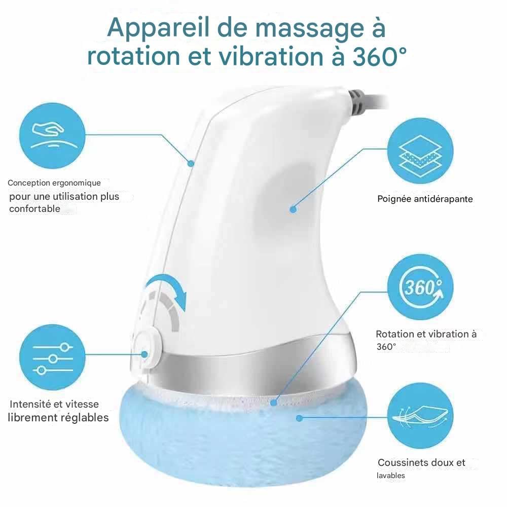 Vibrapro Anti Cellulite, Appareil Anti Eellulite, Appareil de massage raffermissant et modelant à 2600 tours/minute, anti-cellulite et brûle-graisses