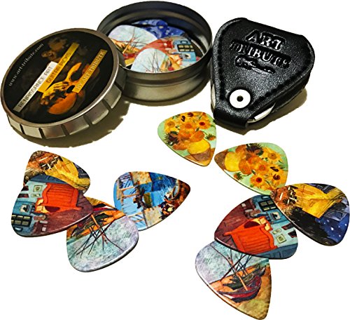 Médiators Celluloïd Medium Vincent Van Gogh Pack de 12 avec Porte-Médiator en Cuir et Boîte Désignée Meilleur Joueur de… - Les Beatles, Paul McCartney, John Lennon, RIngo Starr, George Harrison Médiators Celluloïd Medium Vincent Van Gogh Pack de 12 avec Porte-Médiator en Cuir et Boîte Désignée Meilleur Joueur de… – Image 4