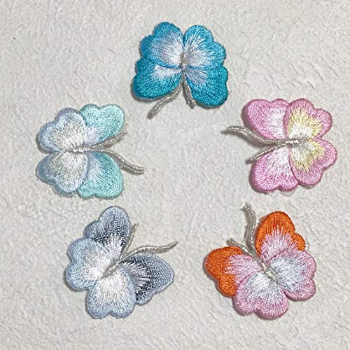 Amazon | 刺繍ワッペン・グラデーション蝶刺繍(1枚)□wap-h-ha7-s