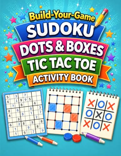 Build-Your-Game Puzzle Activity Book: Sudoku, Dots & Boxes, Tic Tac Toe | Create, Draw & Play Your Own Brain Games for Kids & Teens (Build-Your-Game Series) image 2