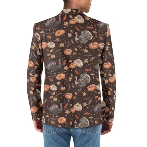 Men's Long Sleeve Classic Fit Blazer Casual Suit Jackets One Button Blazer Jacket, Size S-5XL4