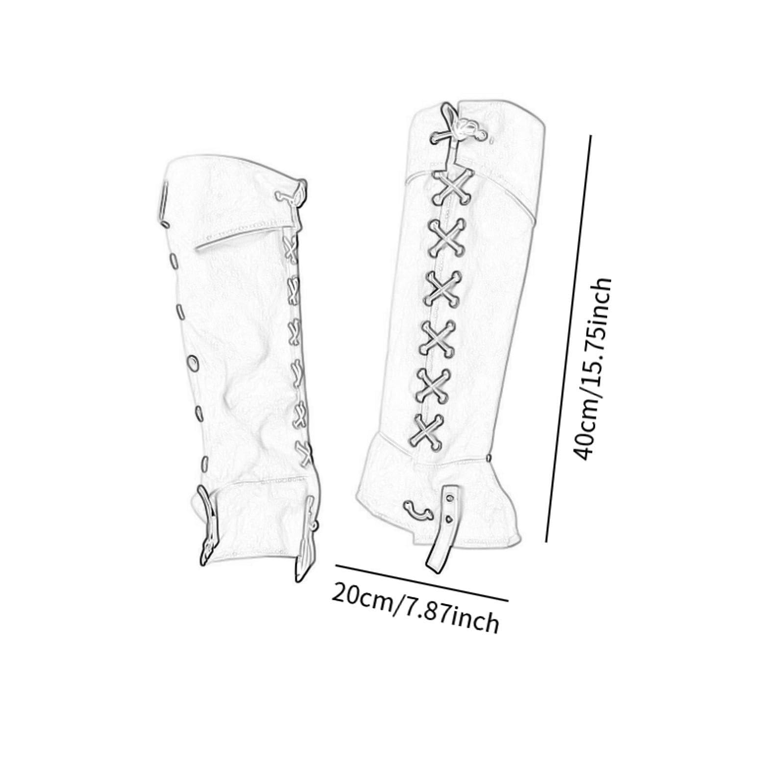 Cubrebotas de Pirata con Polainas Medievales Ligeras, Protectores de Piernas Steampunk, Cubrezapatos Universales, Accesorio de Disfraz para Hombres, a, Caqui