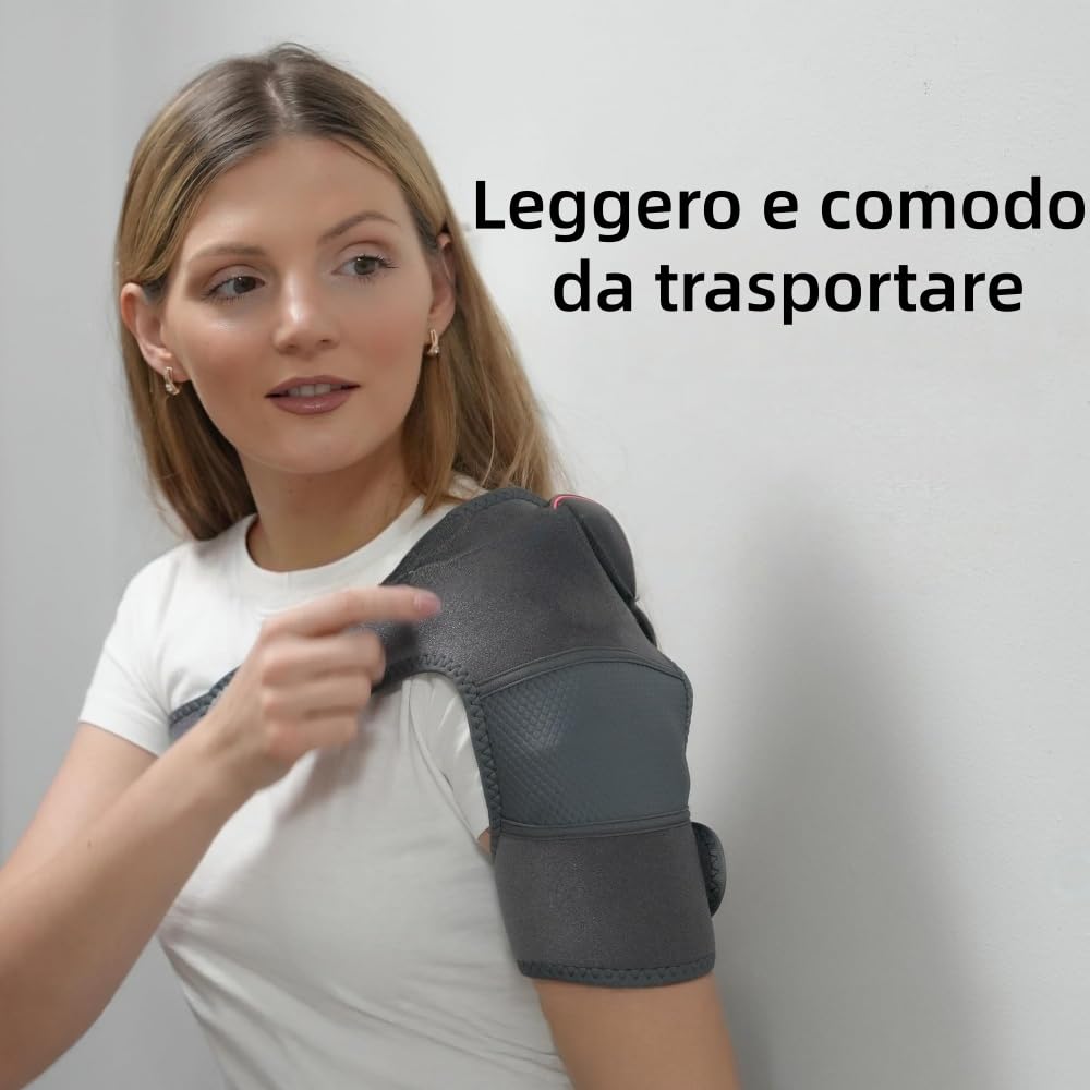 Hewelth ReliefChain Therapy Device massaggiatore per spalle triple method, 5 Livelli di Riscaldamento, 3 Modalità di Vibrazione, Ricaricabile Per Uomini e Donne