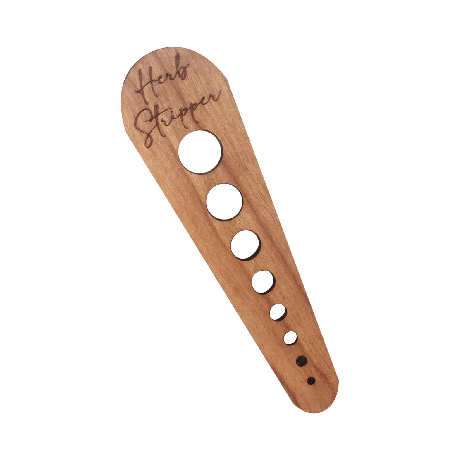 CAZSTYK Wooden Vegetable Leaves Remover Efficient Greens Stripping Tool Ergonomic Handle Gadget Kitchen Accessory Wooden Vegetable Leaves Remover Efficient Greens Stripping Tool