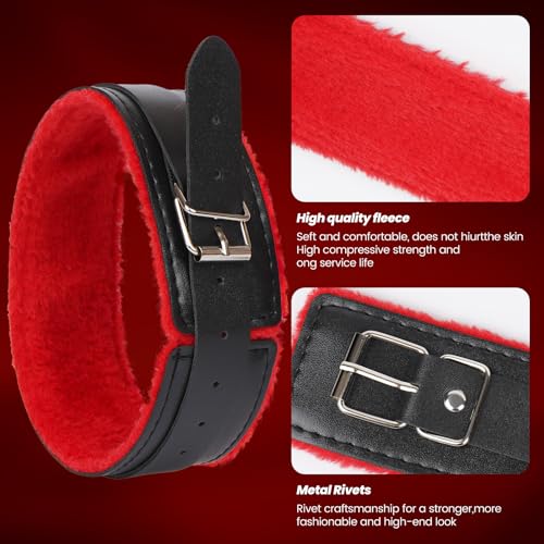 Image of BDSM Bondage Kit Sex Toys 8 Pcs Sex Bondage Set for Beginners Ball Gag Bondage Rope BDSM Kit for Couples (RED, 8PCS)