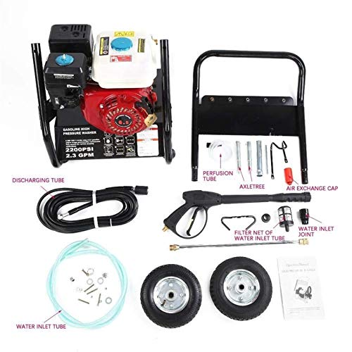 Auoeer Petrol Jet Washer, 6.5HP Petrol High Pressure Washer Machine 196cc Petrol Washer Machine 180bar - Image 6