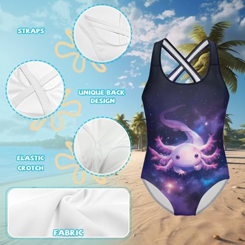 Image of Girls One Piece Swimsuits Size 5-14 Kawaii Gymnastics Leotard for Beach Vacations