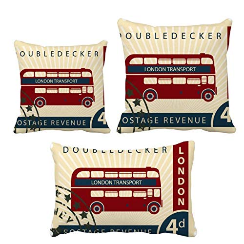 Housse de coussin Angleterre double face déco British chic salon - 2