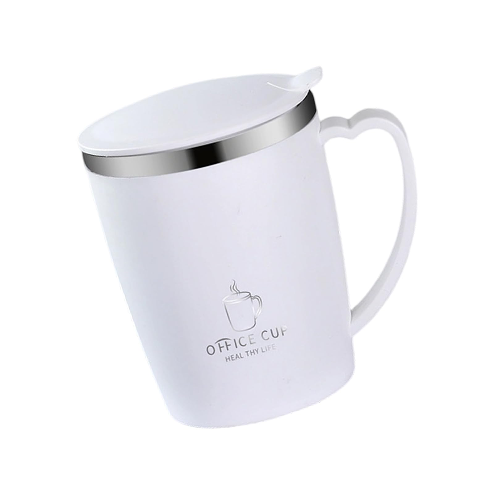 Ijksbehjf Modern Insulated Drinking Cup with Cover Handlle Mug Temperature Retention Hot Cold Beverage Container Stainless Outdoor Drinking Cup
