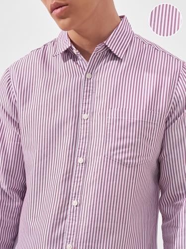 Image of Highlander Men's Slim Fit Striped Shirt | Full Sleeves | Everyday Wear Stylish Shirt for Men