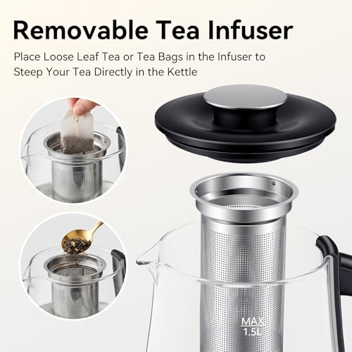 Hervidor Eléctrico con Infusor 1.5L Control Preciso miniatura 5
