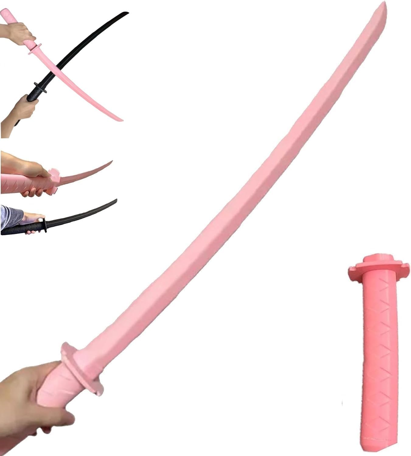 EXNOX 3D Printed Gravity Retractable Samurai Sword Model Toy - Fidget Katana Telescopic Plastic Toy for Adults (Pink)