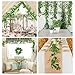 RECUTMS Artificial Vines Ivy Garland 2Pcs 6Ft Fake Hanging Vine Plants Faux Green Grape Leaves Greenery Indoor Outdoor Home Office Garden Wedding Jungle Beach Birthday Party Arch Table Spring Decor