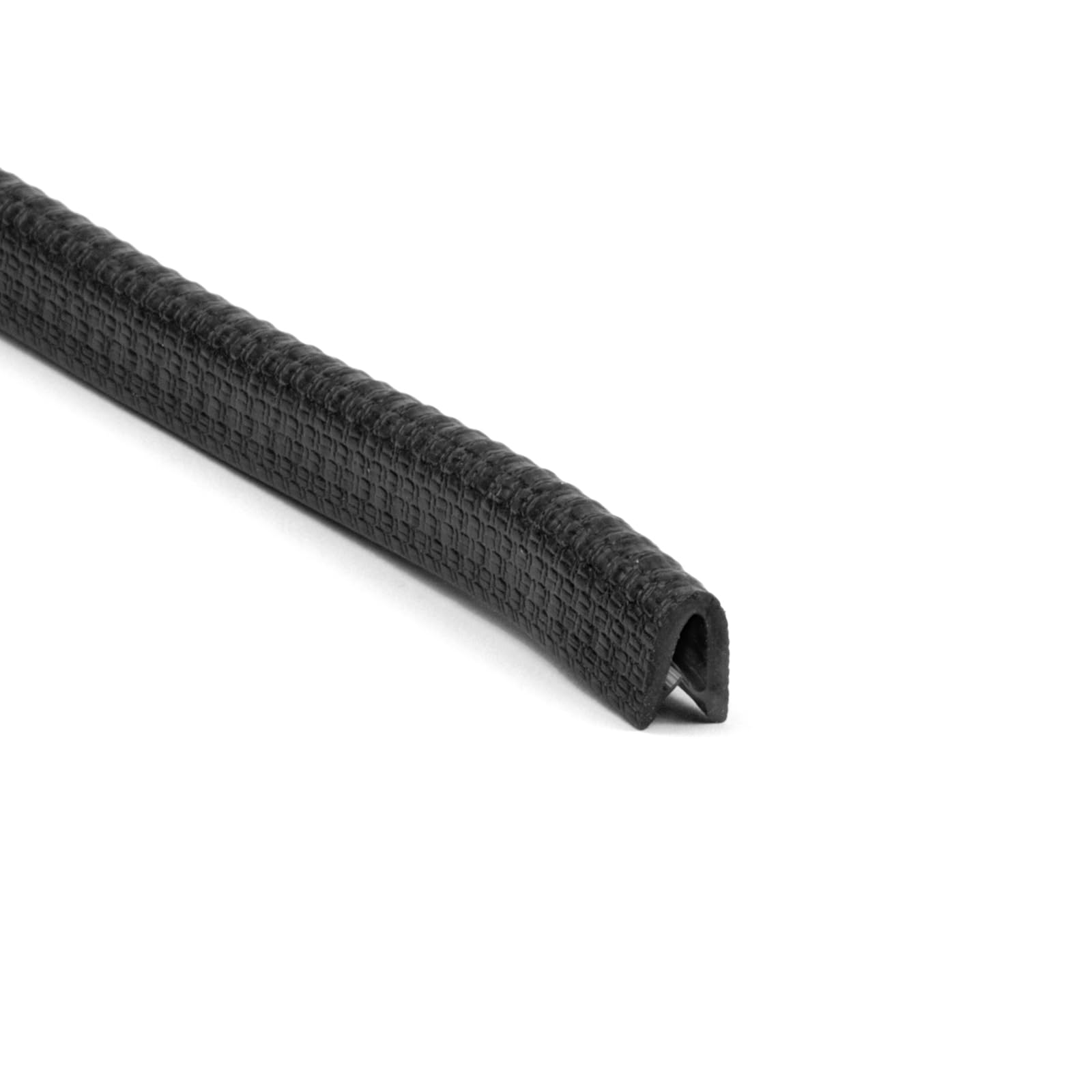 FlexSeals Flexible PVC Edge Trim 25ft Length, Fits 1/32" - 1/16" Thick Edge – Extrusion Clip, Glossy Finish, Protective Strip to Cover Edges of Doors, Windows, Cars, Trucks, Boats and More, Black