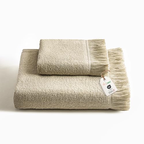 Nice Homeit - 2 Toallas Para Cara Y Manos, 60x100 Toallas Para Invitados, Toallas Para Bidé Altamente Absorbentes, 100 Algodón, Suave, Ligera Y De Secado Rápido. Fabricada En Italia Tortora Nice Homeit - 2 Toallas Para Cara Y Manos, 60x100 Toallas Para Invitados, Toallas Para Bidé Altamente Absorbentes, 100 Algodón, Suave, Ligera Y De Secado Rápido. Fabricada En Italia Tortora