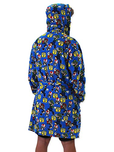 SUPER MARIO Brothers Luigi Toad Adult Plush Hooded Fleece Bathrobe Robe2