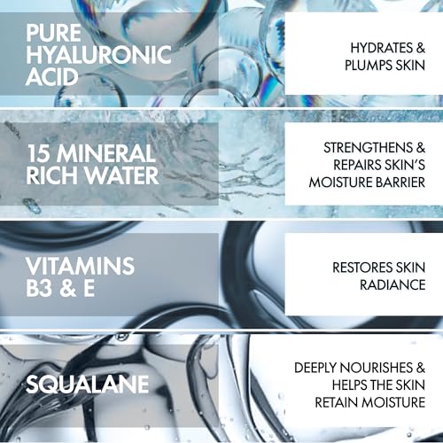 Vichy Mineral 89 Fragrance-Free Moisturizing Face Cream, Hydration for Dry to Normal Skin with Hyaluronic Acid, Vitamins & Minerals, Suitable for Sensitive Skin & Recommended by Dermatologists