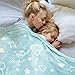 Goodhipi Glow in The Dark Heart Stars Blanket, Gifts for Girls Women Mom,Soft Warm Cozy Blue Blanket for Girls,Gifts for Valentine's Day Birthday Gifts Presents Kids 3-12 Age,50