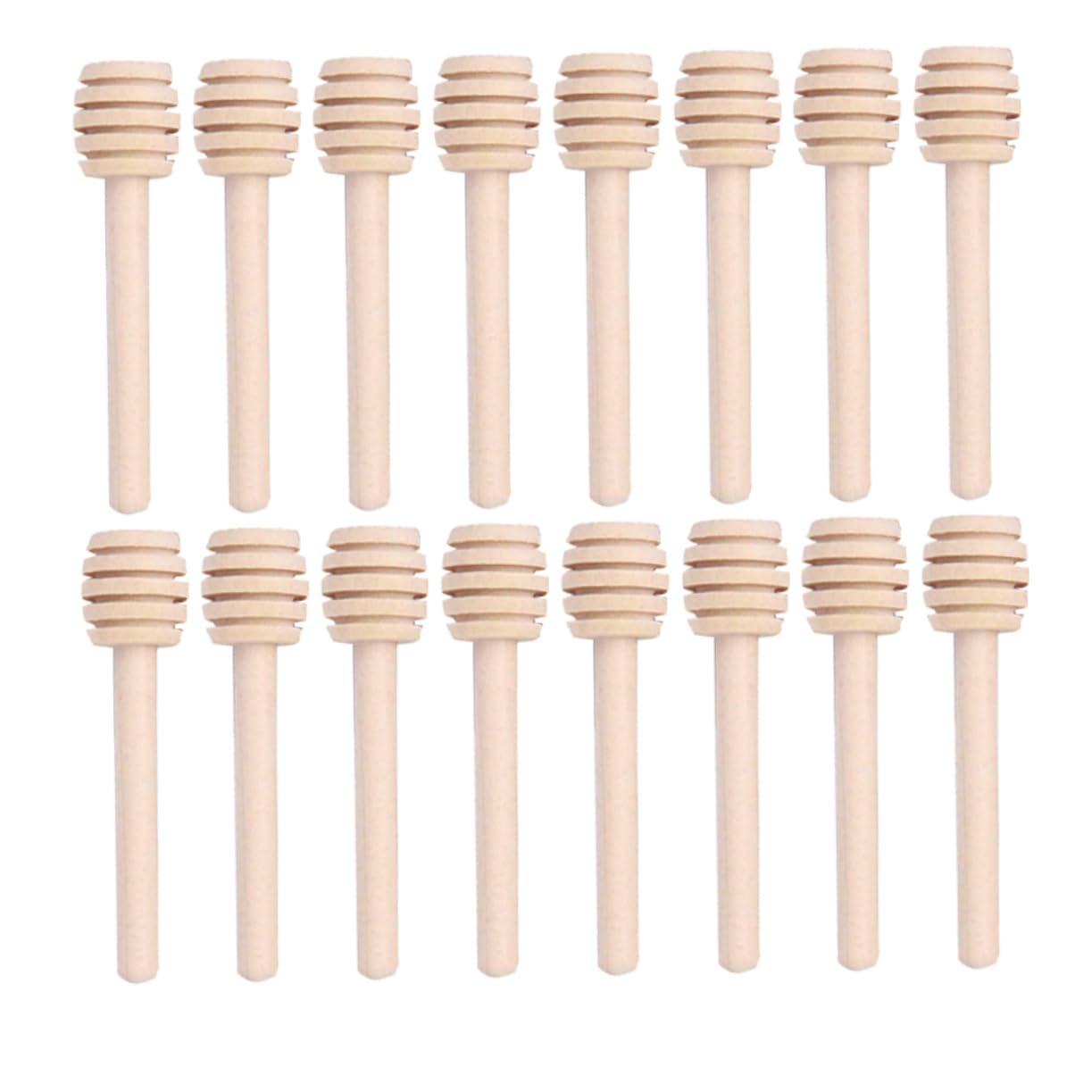 SHOWERORO 24pcs Wooden Sticks for Mini Honey Jars Jam Dippers Syrup Stirrers for Tea Coffee