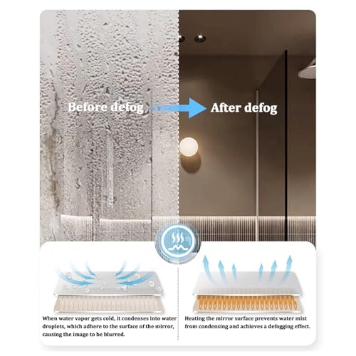 Miroir Maquillage Lumineux LED pour Chambre et Salon | Grand Miroir Anti-buée Intelligent