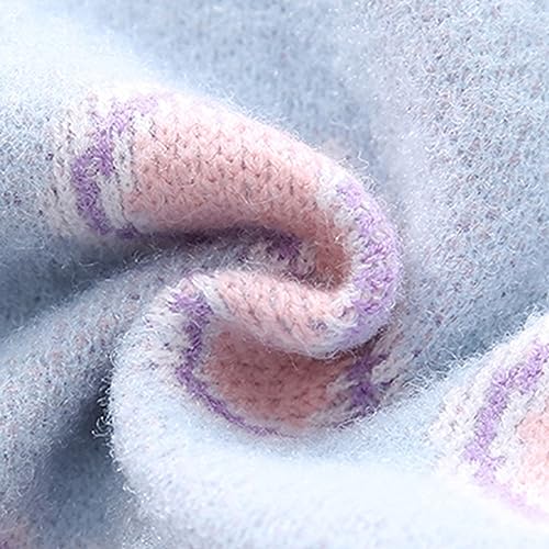 Girls Knit Set Sweater & Pleated Skirt Long Sleeve Floral Knit Pullover Aesthetic Sweater with Knitted Skirt Cute Knitwear4